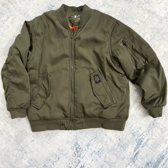 Zara Other - Zara Kids Olive Bomber Jacket